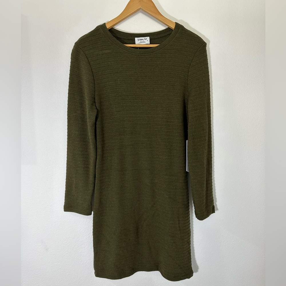 Olive green long sleeve dress